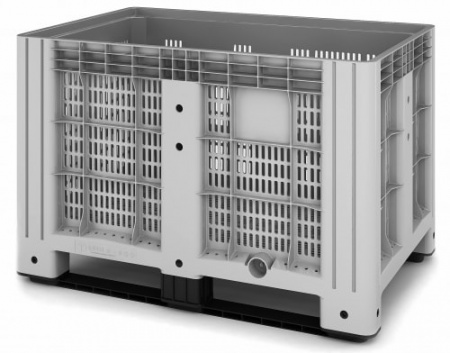 Контейнер iBox перфорированный на полозьях, 1200x800x800 мм